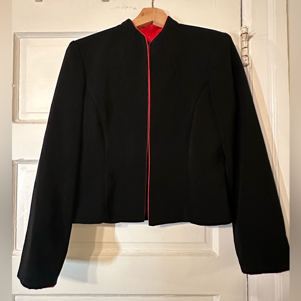 Black Blazer with Red Lining